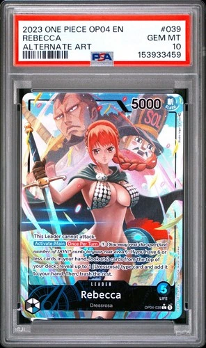 One Piece En Rebecca Alternate Art OP04-039 PSA 10 Gem Mint