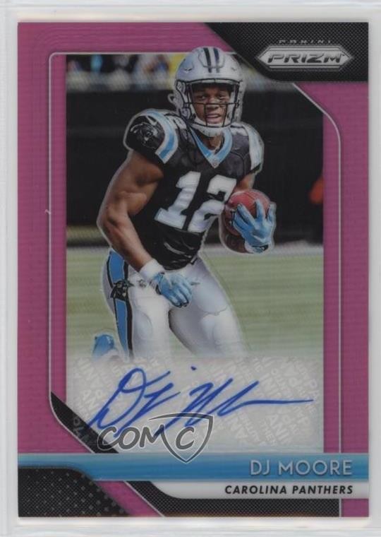 2018 Panini Prizm Rookie Auto Pink Prizm DJ Moore #RA-DJM Auto RC 0q21