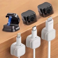 6 Pack Magnetic Cable Clips Cord Holder, Under Desk Cable Management