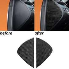 Real Carbon Fiber Dashboard Side Slot Panel Trim For VW Passat Magotan CC 12-18