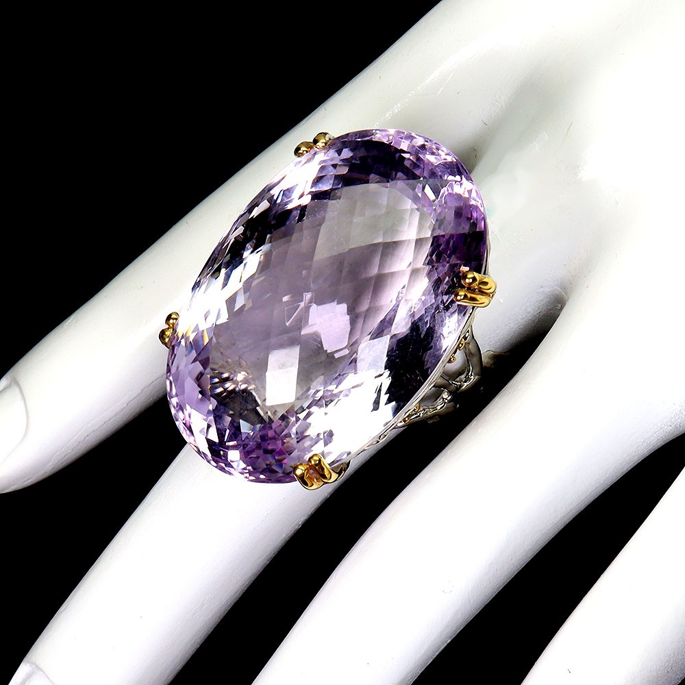 925 Sterling Silver Ring Oval Ametrine 115ct Sapphire Handmade Gemstone Sz 8.5