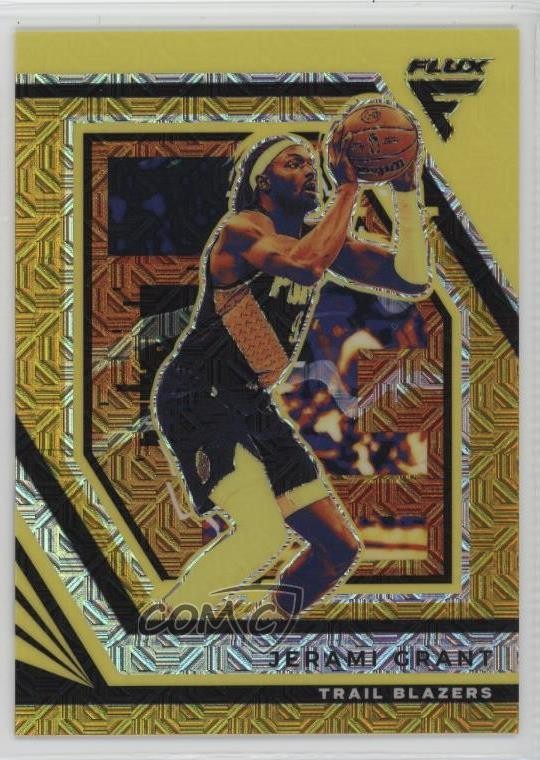 2022-23 Panini Flux Gold Mojo Prizm 10/10 Jerami Grant #118 3d3