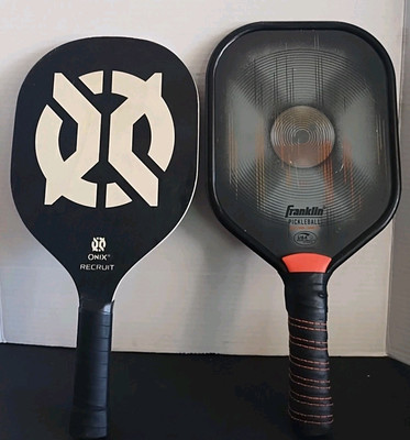 Recruit Pickle Ball Paddle Beginner Wood Black & Franklin  Paddle Read Desc.