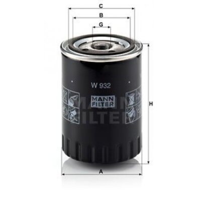 Oil filter Mann filter W932 for Renault Clio I Espace II