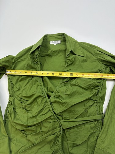 Blusa verde envolvente frontal Hoss Homeless con lazo trasero talla UE 42/EE. UU. M - Imagen 5 de 7