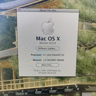 [送料無料] Apple iMac G5 20インチ 2GHz 1.5GBメモリ M9845LL/A iMac G5 20″ 2Ghz 1Gb 160GB Super Drive-Pre owned - Used