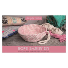 Simply Make - Rope Basket Kit DIY Adults Sewing Gift Decoration Bowl