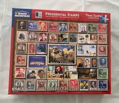 Presidential Stamps Puzzle 1000 pieces White Mountain Puzzles NEW
