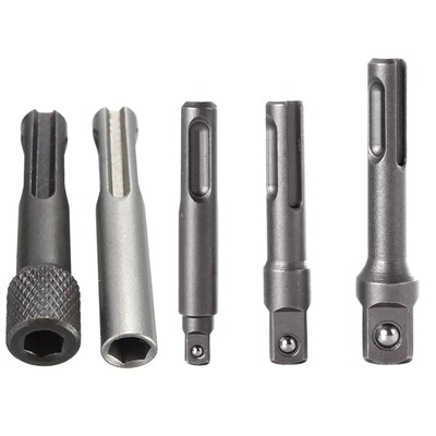 5PCS SDS Plus 1/4 Hex Socket Driver Screwdriver Bit Hammer Drill Bit Replacement