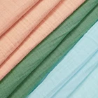 Double Cotton Gauze Fabric Sheer Crinkle Cloth Material By The Yard & Wholesale