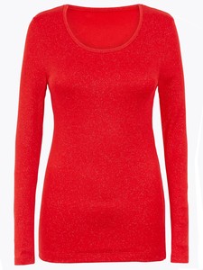 womens red thermal top