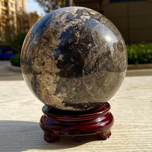 5.72LB Natural zebra stone agate crystal mineral quartz ball decoration - 第 10/12 張圖片