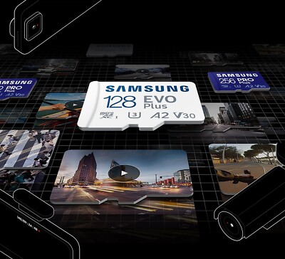 New Samsung EVO/PRO Flash Memory Card V30 4K U3 A2 256GB MicroSDXC With Adapter
