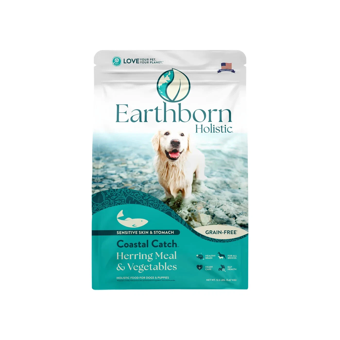 Earthborn Holistic Coastal Catch Herring Meal Dry Dog Food, 25 lb.