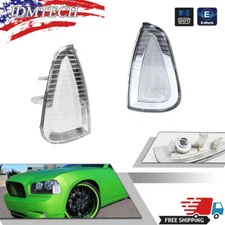 For 06-10 Dodge Charger Clear Front Turn Signal Lamps Corner-Light Housings KIT