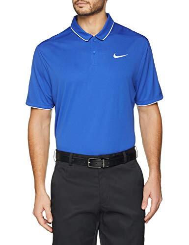 Nike Victory Solid Golf Polo Королевский синий Белый Sz S 904476 480