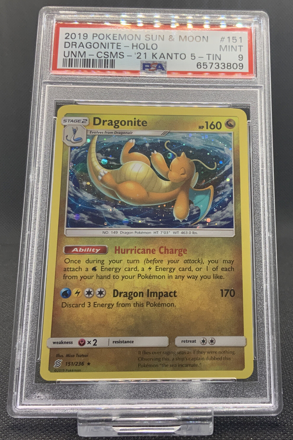 PSA 9 Mint 2019 Dragonite Holo Cosmos 151 Canada Costco Kanto 5 Tin eBay