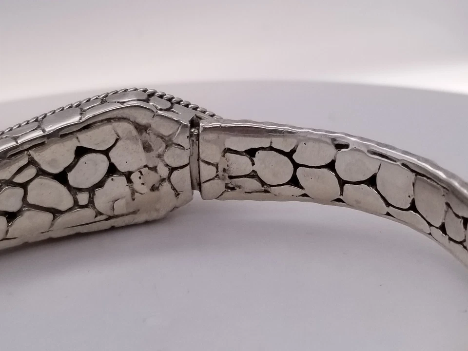 Artisan Collection of Bali 绿色玛瑙银锤和水印手链 — 第 4/4 张图片