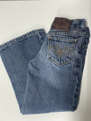 Polo Ralph Lauren Mädchen Jeans Größe 5T Medium Wash Bootcut/Flare verstellbarer Bund