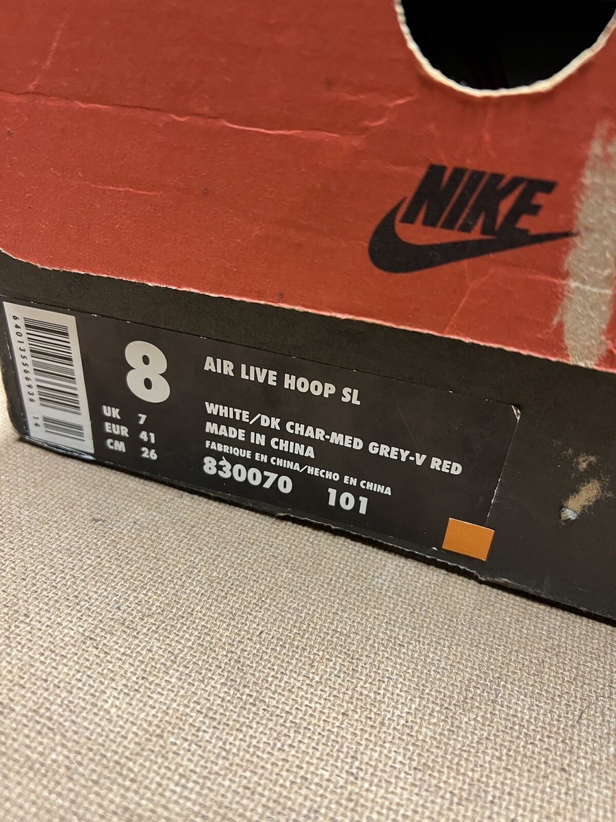 レア 珍品 1997 vintage nike breathe hoop 1997 NIKE AIR LIVE HOOP SL US8 VINTAGE 830070 101 Rare