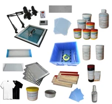 Brand New Screen Printing Materials Kit 4 Color Consumables Package Press DIY US