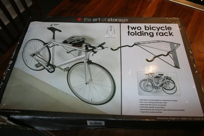 two bicycle folding rack