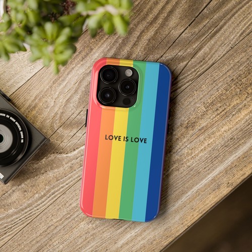 LOVE IS LOVE Colorful Love, Pride Tough Phone Case - Picture 25 of 97