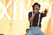 Paul Smith of British alternative rock band Maximo Park live on st- Old Photo 19