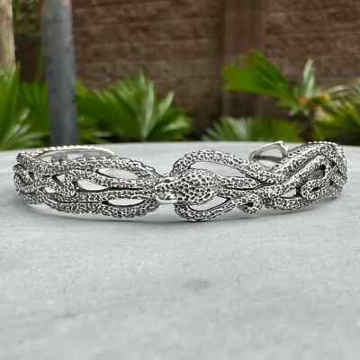 Handcrafted 925 Sterling Silver Kraken Giant Octopus Deep Sea Monster Bracelet