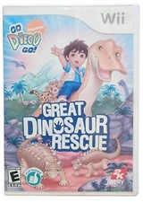 Go, Diego, Go! Great Dinosaur Rescue (Nintendo Wii) Complete CIB! Disc NM Tested