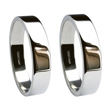 6mm 950 Platinum Wedding Rings Flat Profile Bands UK HM Heavy X Heavy P-Z1