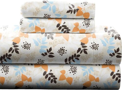 New- Heavy Weight Flannel Cotton Sheet Set,1 pieces, Queen, Winter Br