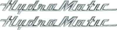 Door Emblems ''Hydramatic'' With Fasteners Pair  1957 CHEVY GMC TRUCK