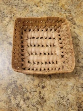 Small Vintage Woven Basket Trinket MCM