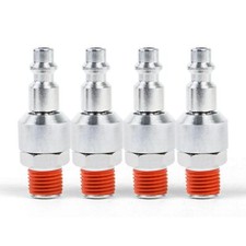 Industrial Swivel Air Plug 1/4" NPT Male Thread Plugs Air Hose Fittings4-PACK