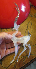 Style Murano Grande Gazelle ou Antilope Travail de Maître Verrier