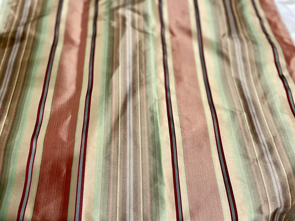 100% Silk Tafetta decorator fabric stripes lee jofa - Image 3 of 4