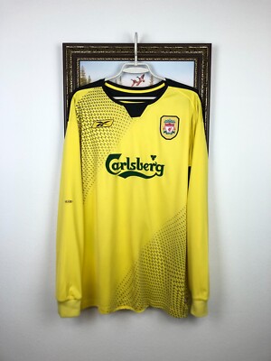 Liverpool football shirt 2004 Soccer #5 Baros Long Sleeve Jersey
