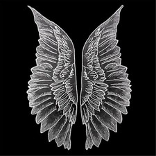 Sale Angel Wings Lace Applique Organza Embroidery Evening Dancing Dress DIY Trim