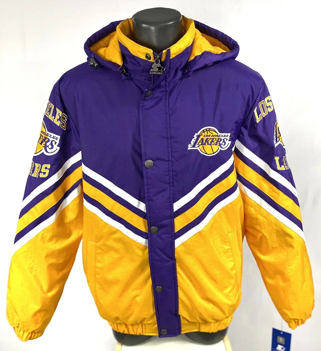 LOS ANGELES LAKERS STARTER Hooded "FIELD COMMANDER" Jacket 2021  S, M, L, XL, 2X