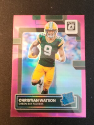 Christian Watson 2022 Optic Rated Rookie Pink Prizm RC #219 Packers