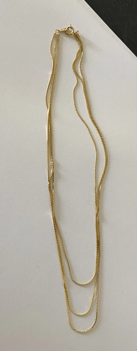 3 Different Length Chains Elegant Korea Gold Tone Necklace eBay