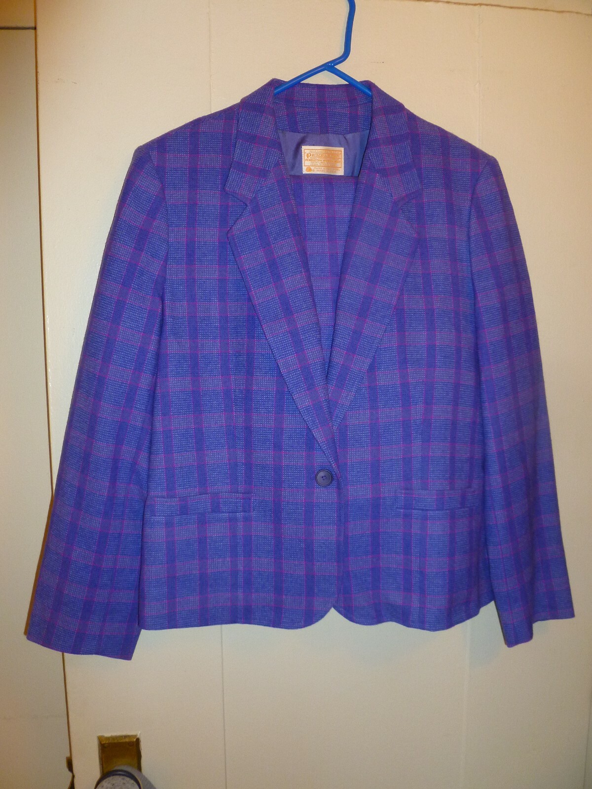 (2) Vtg Pendleton Wool Plaid Blazer Suit Jacket S… - image 8