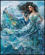Goddesses of the Sea 5 Chart Counted Cross Stitch Patterns Needlework DMC Color