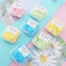 100Pcs Disposable Soap Paper Portable Hand Washing Toilet Soap Slice Petal Soaps