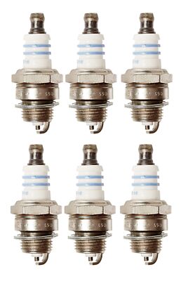 Bosch Set of 6 Super Plus Small Engine Spark Plugs Nickel