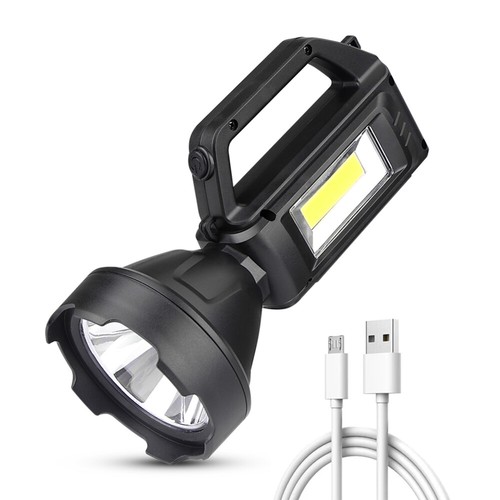 USB Rechargeable Solar LED Work Handlight Flashlight Torch Searchlight For Camp - Picture 14 of 14