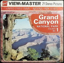 Grand Canyon National Park Set 1 3d View-Master 3 Reel Packet