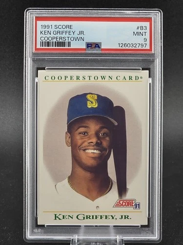 1991 Score Cooperstown #B3 Ken Griffey Jr Seattle Mariners HOF PSA 9 MINT