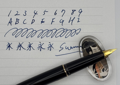 Montblanc 万年筆 No.320 Montblanc No.320 18K 750 EF Nib Black Fountain Pen Vintage Japan